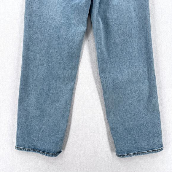 UNIVERSAL STANDARD Etta High Rise Straight Leg Jeans Womens 2 Distressed Washed - Picture 6 of 14